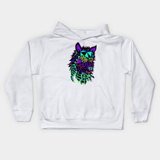 cute wolf ecopop art pattern Kids Hoodie